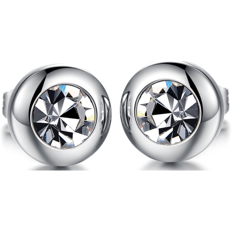 Drobné náušnice s čirým krystalem KES-046 Troli Drobné náušnice s čirým krystalem KES-046 Troli