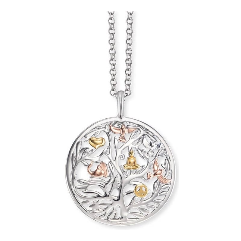 Stříbrný tricolor náhrdelník Strom života ERN-TREE-TRICO Engelsrufer Stříbrný tricolor náhrdelník Strom života ERN-TREE-TRICO Engelsrufer