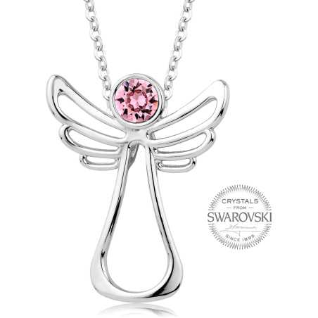 Náhrdelník s růžovým krystalem Guardian Angel Levien
