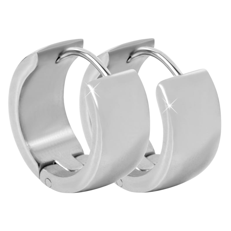 Široké kroužkové náušnice z oceli Troli Široké kroužkové náušnice z oceli Troli