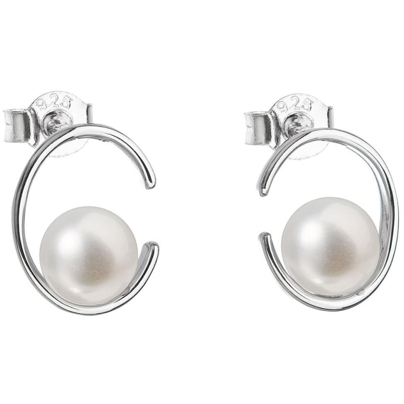 Stříbrné náušnice pecky s pravými perlami Pavona 21021.1 Evolution Group