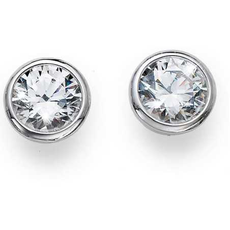 Stříbrné náušnice s krystaly Basic 62072 Oliver Weber