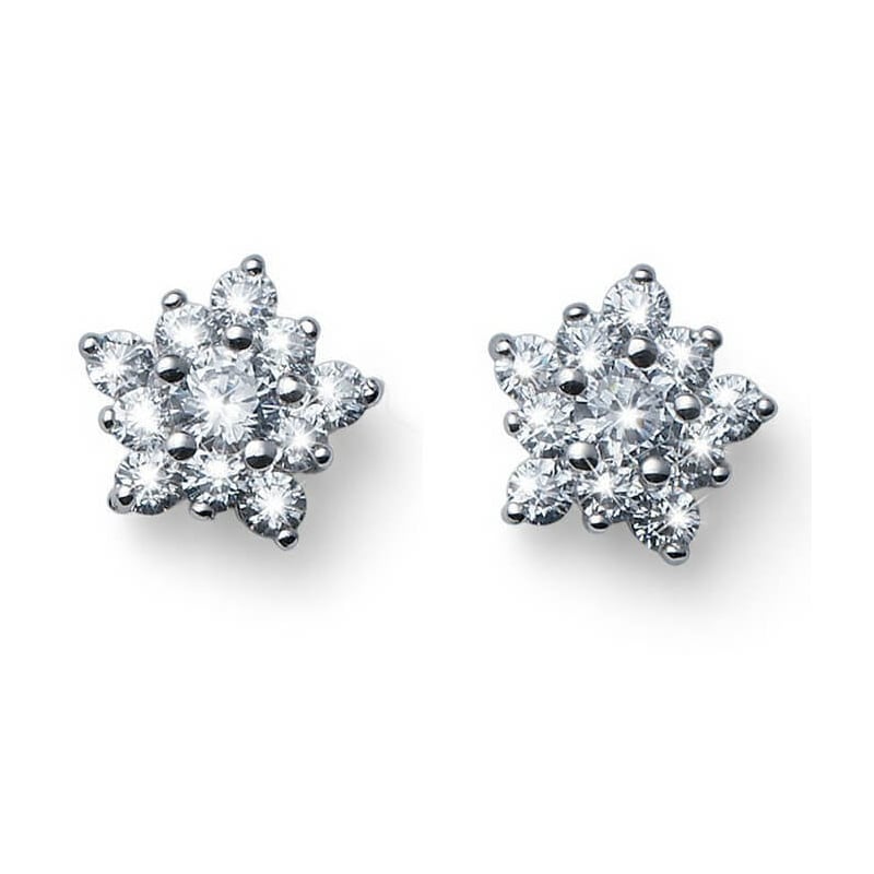 Hvězdičkové stříbrné náušnice Subtle 62080R Oliver Weber