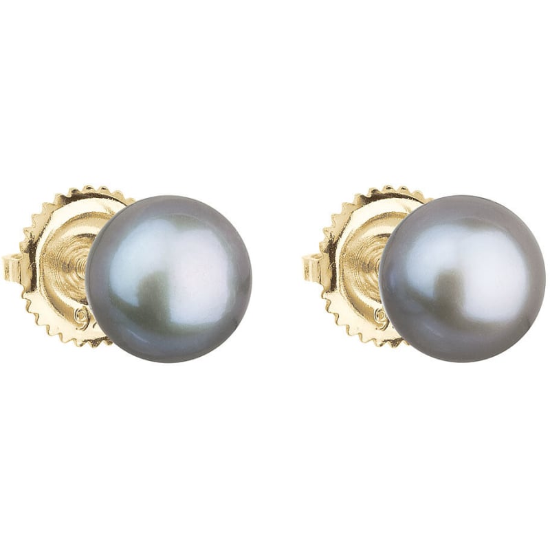 Zlaté náušnice pecky s pravými perlami Pavona 921004.3 / GREY Evolution Group Zlaté náušnice pecky s pravými perlami Pavona 921004.3 / GREY Evolution Group