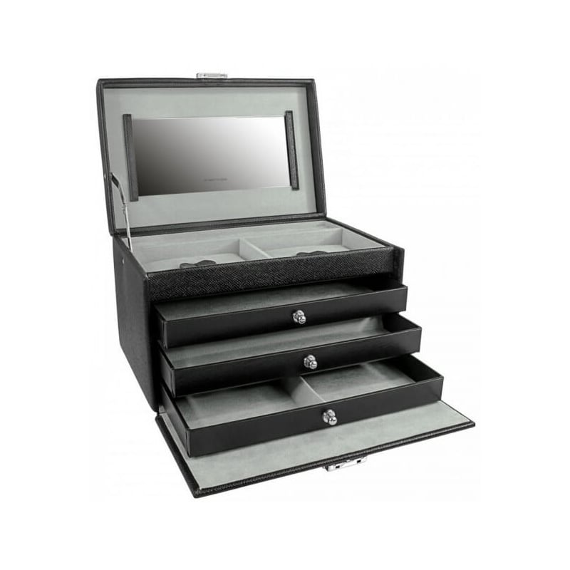 Šperkovnice černá/šedá Jolie 23256-21 Friedrich Lederwaren Šperkovnice černá/šedá Jolie 23256-21 Friedrich Lederwaren