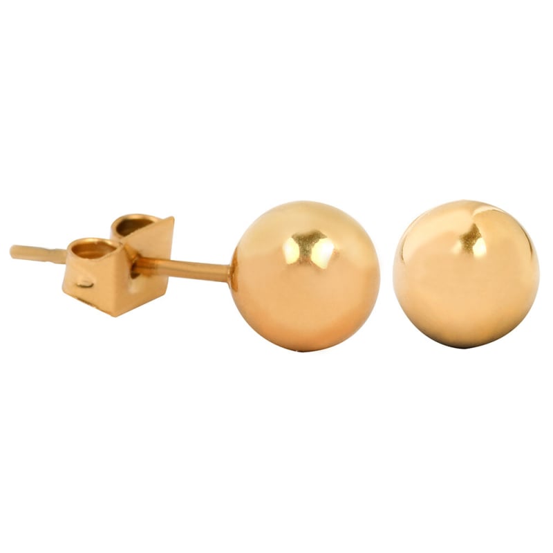 Pozlacené ocelové náušnice pecičky Troli Pozlacené ocelové náušnice pecičky Troli