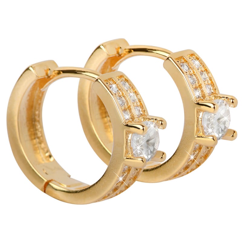 Pozlacené náušnice s třpytivými krystaly Troli Pozlacené náušnice s třpytivými krystaly Troli