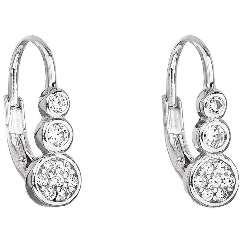 Stříbrné náušnice se zirkonem v bílé barvě 11179.1 Evolution Group Stříbrné náušnice se zirkonem v bílé barvě 11179.1 Evolution Group