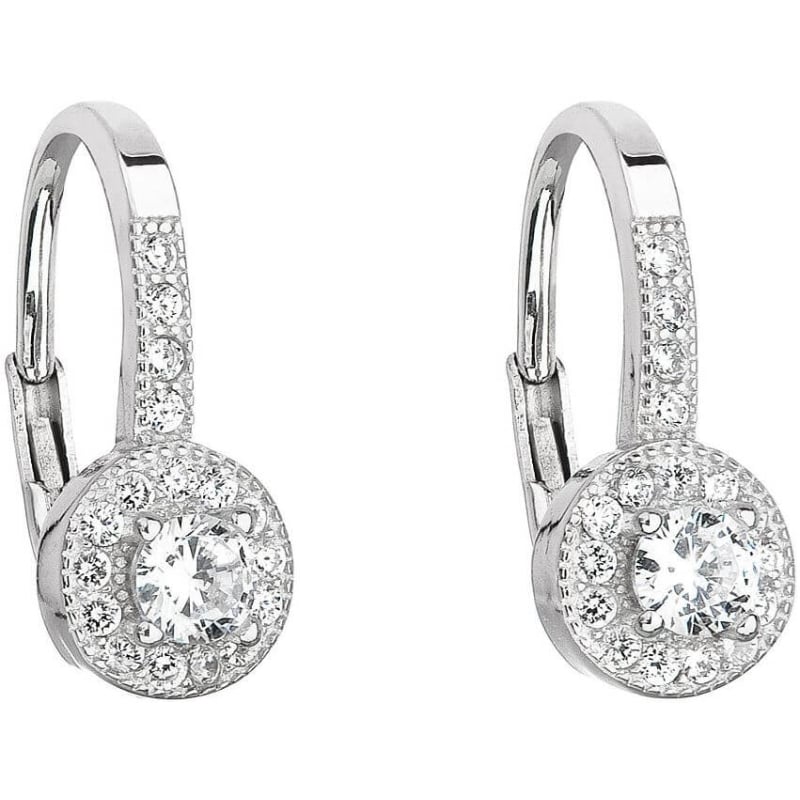 Stříbrné náušnice s čirými zirkony 11198.1 Evolution Group Stříbrné náušnice s čirými zirkony 11198.1 Evolution Group