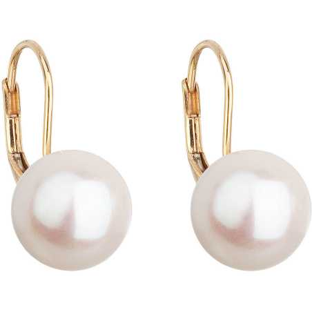Zlaté visací náušnice s pravými perlami Pavona 921010.1 Evolution Group