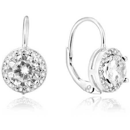 Stříbrné třpytivé náušnice AGUC901 Beneto