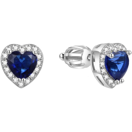 Třpytivé srdíčkové náušnice AGUP1487S Beneto