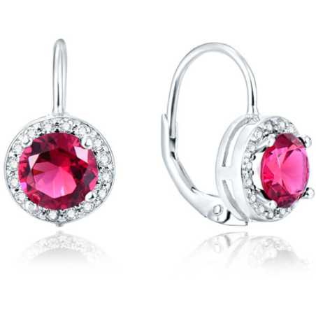 Stříbrné třpytivé náušnice AGUC1158 Beneto