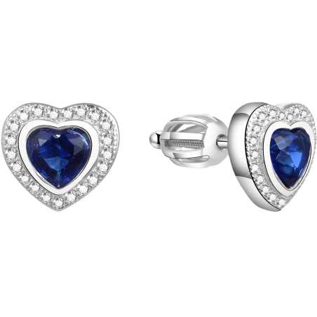 Třpytivé srdíčkové náušnice AGUP1499S Beneto
