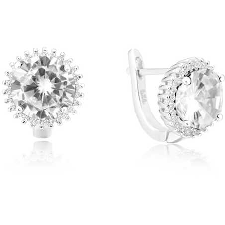 Stříbrné třpytivé náušnice AGU1202 Beneto