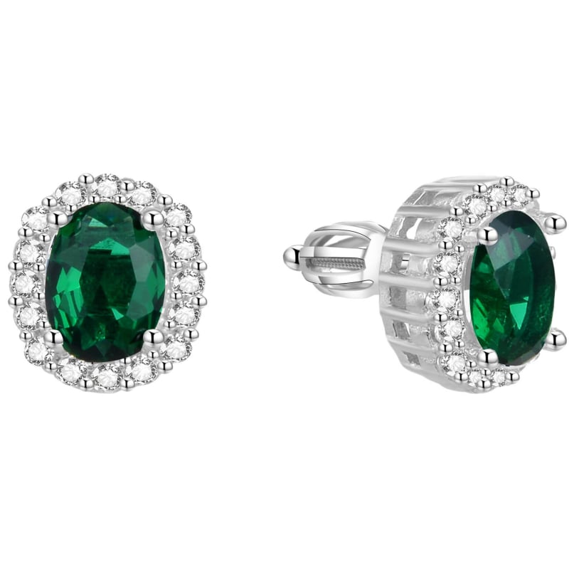 Třpytivé stříbrné náušnice AGUP1502S Beneto