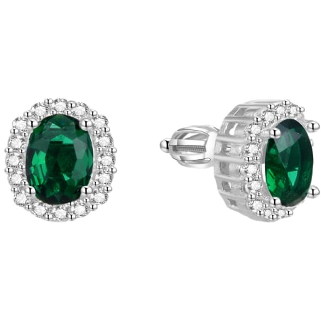 Třpytivé stříbrné náušnice AGUP1502S Beneto