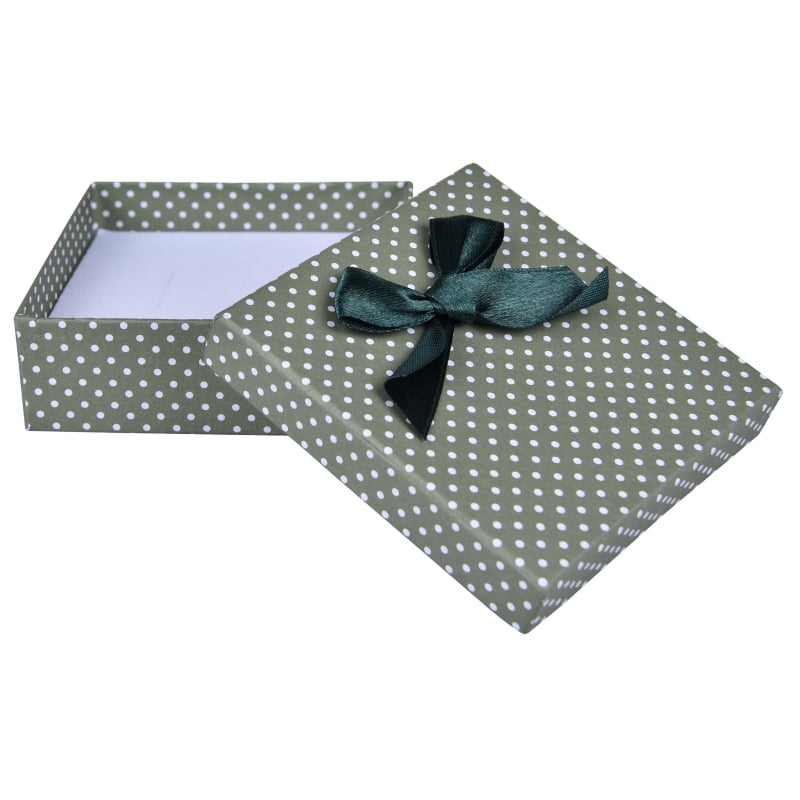 Zelená puntíkatá krabička na soupravu šperků KK-5/A19 Jk Box Zelená puntíkatá krabička na soupravu šperků KK-5/A19 Jk Box