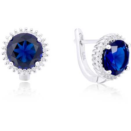 Stříbrné třpytivé náušnice AGU1203 Beneto