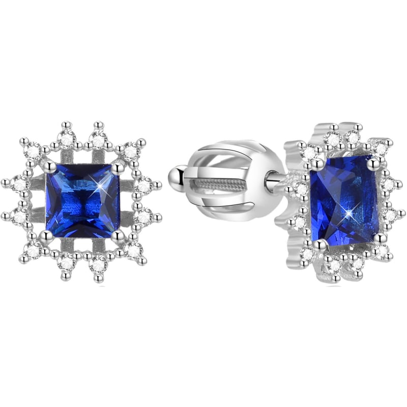 Třpytivé stříbrné náušnice AGUP1518S Beneto