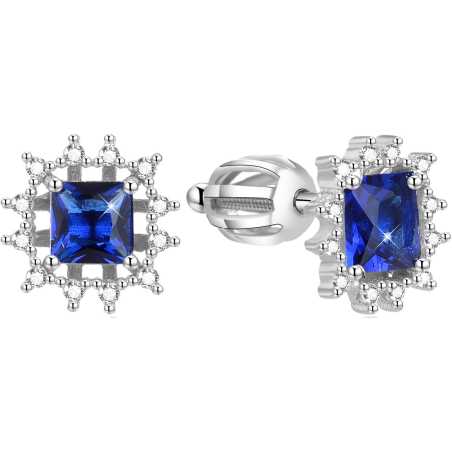 Třpytivé stříbrné náušnice AGUP1518S Beneto