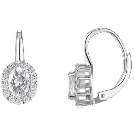 Stříbrné náušnice s čirými krystaly AGUC1166 Beneto