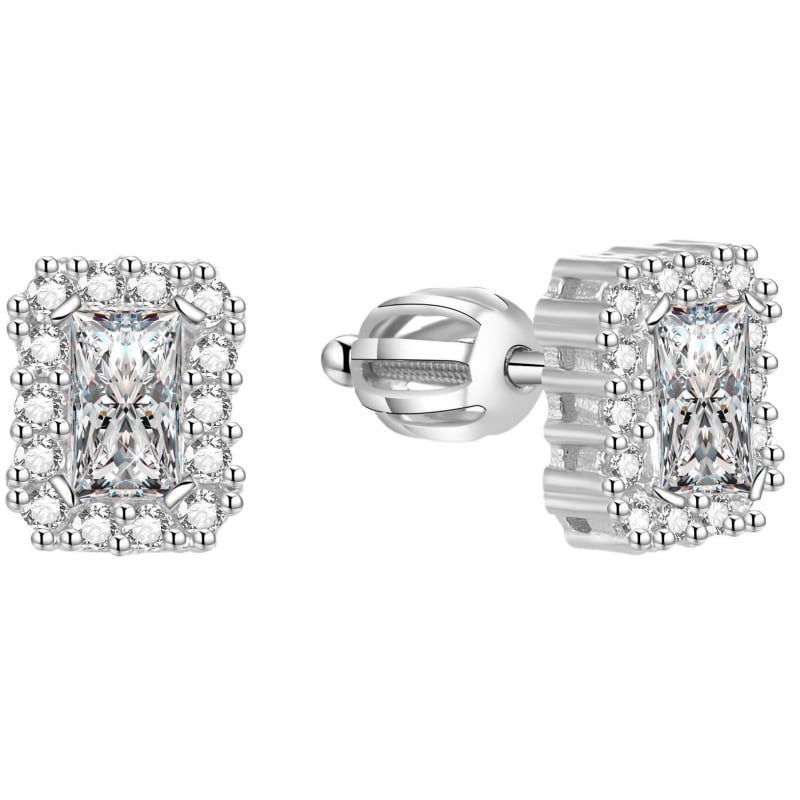 Třpytivé stříbrné náušnice AGUP1523S Beneto Třpytivé stříbrné náušnice AGUP1523S Beneto