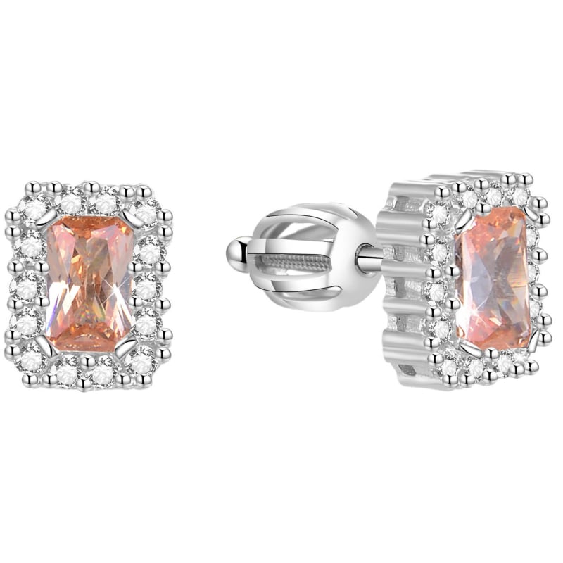 Třpytivé stříbrné náušnice AGUP1525S Beneto