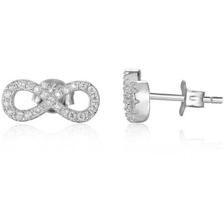 Stříbrné náušnice nekonečno AGUP1192 Beneto