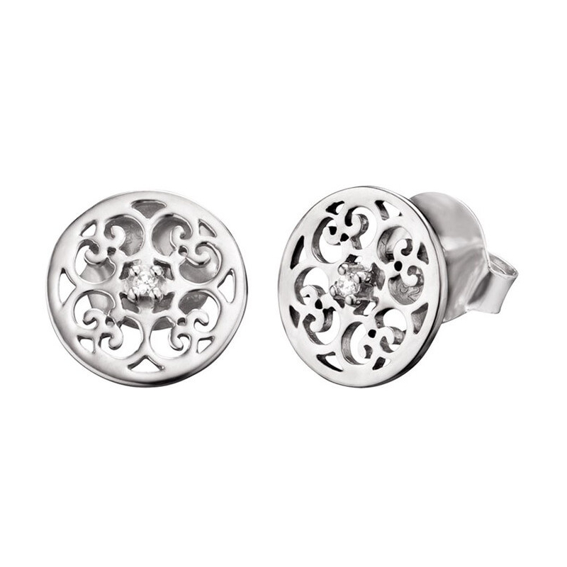 Stříbrné náušnice s ornamentem a zirkony ERE-ORNA-ZI-ST Engelsrufer Stříbrné náušnice s ornamentem a zirkony ERE-ORNA-ZI-ST Engelsrufer