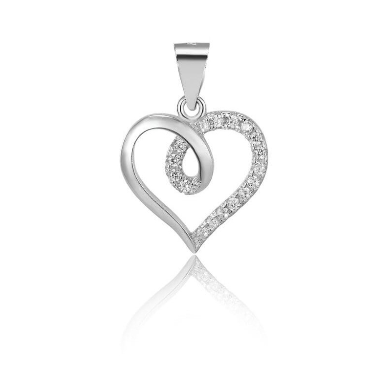 Stříbrný srdíčkový přívěsek AGH95 Beneto Stříbrný srdíčkový přívěsek AGH95 Beneto