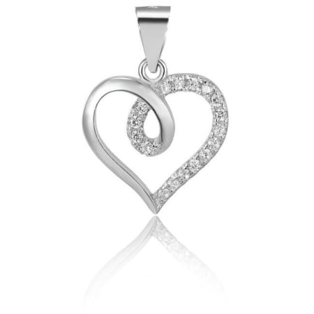 Stříbrný srdíčkový přívěsek AGH95 Beneto