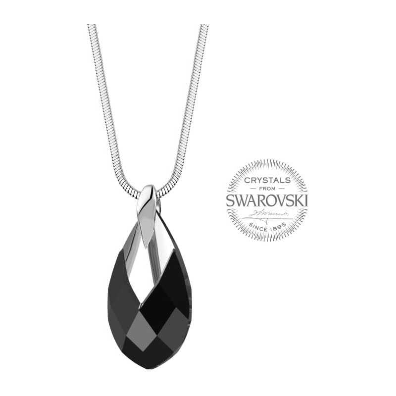 Dámský náhrdelník s černým krystalem Pear Metcap Levien Dámský náhrdelník s černým krystalem Pear Metcap Levien