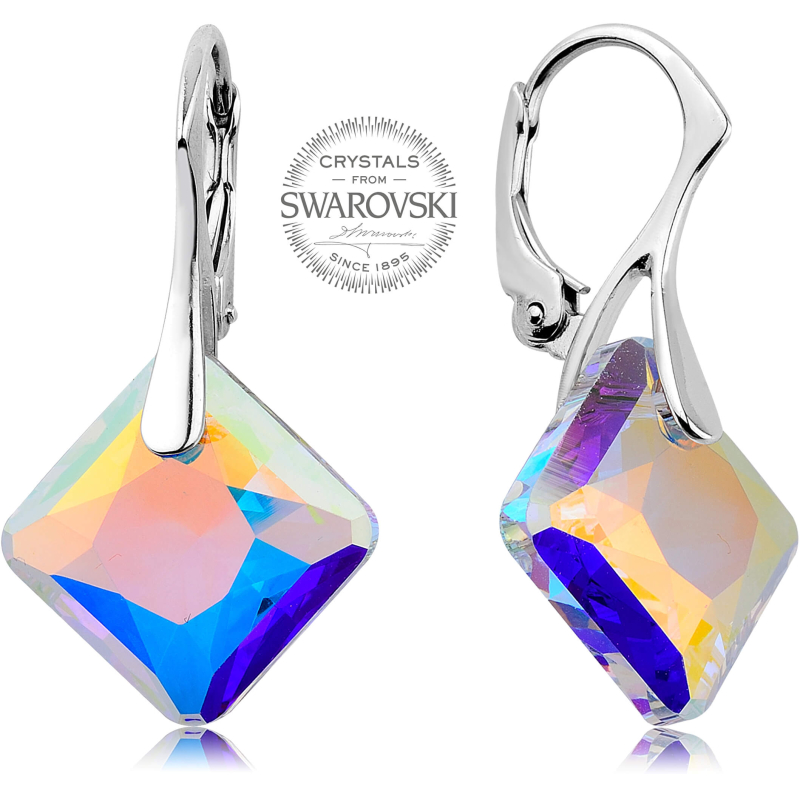 Třpytivé náušnice s duhovými krystaly Princess Levien