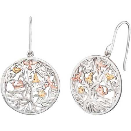 Stříbrné tricolor náušnice Strom života ERE-TREE-TRICO Engelsrufer