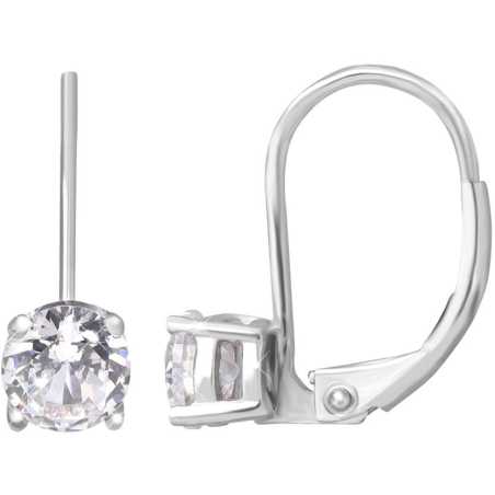 Stříbrné náušnice s čirými krystaly AGUC196/5 Beneto