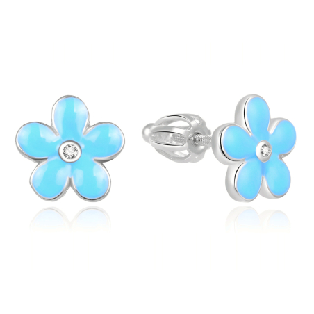 Stříbrné kytičkové náušnice AGUP1833S Beneto