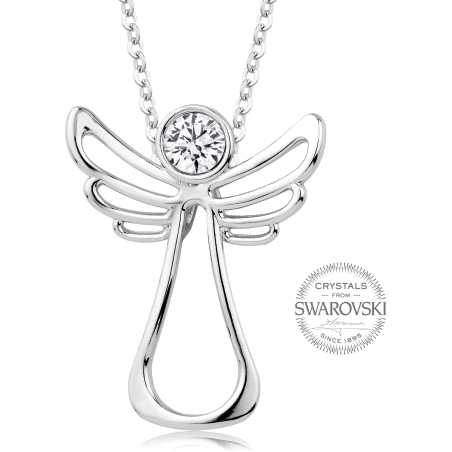 Náhrdelník s čirým krystalem Guardian Angel Levien