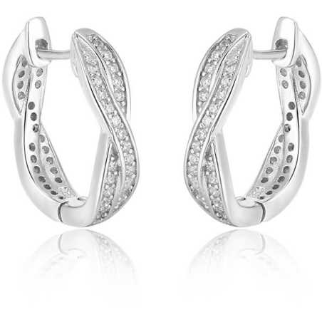 Kruhové stříbrné náušnice AGU1201 Beneto