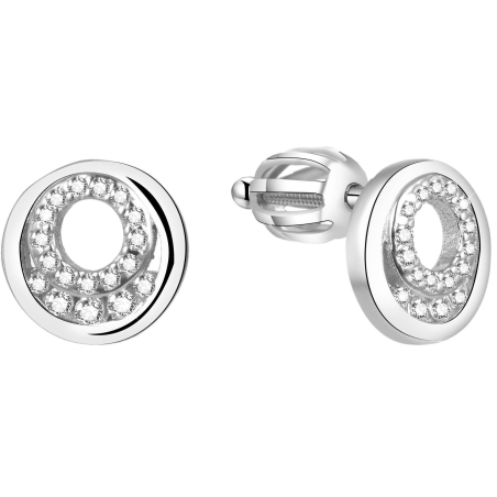 Stříbrné třpytivé náušnice AGUP1426S Beneto
