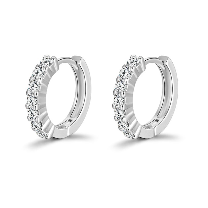 Kruhové stříbrné náušnice AGU1152 Beneto