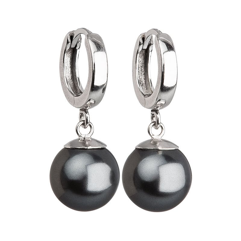 Stříbrné náušnice s perlou 31151.3 grey Evolution Group Stříbrné náušnice s perlou 31151.3 grey Evolution Group