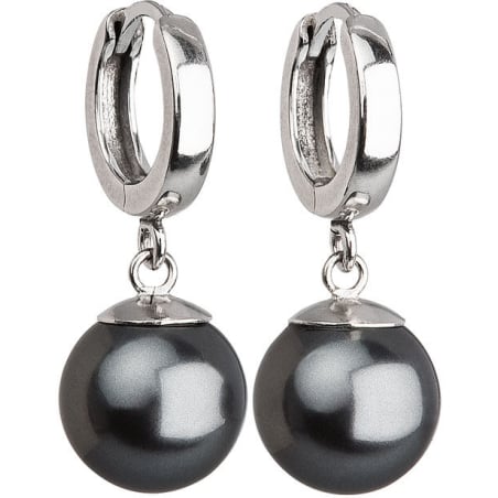 Stříbrné náušnice s perlou 31151.3 grey Evolution Group