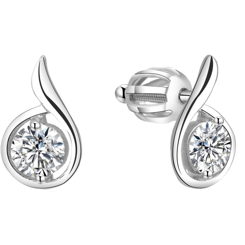 Stříbrné třpytivé náušnice AGUP1430S Beneto Stříbrné třpytivé náušnice AGUP1430S Beneto