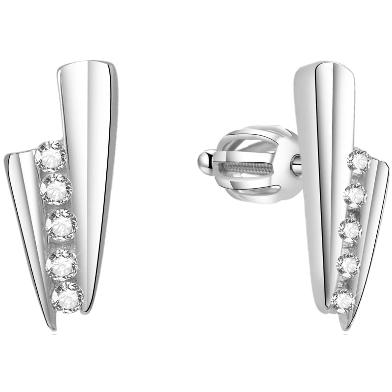 Stříbrné třpytivé náušnice AGUP1435S Beneto Stříbrné třpytivé náušnice AGUP1435S Beneto