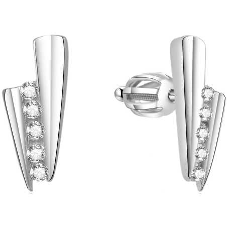 Stříbrné třpytivé náušnice AGUP1435S Beneto