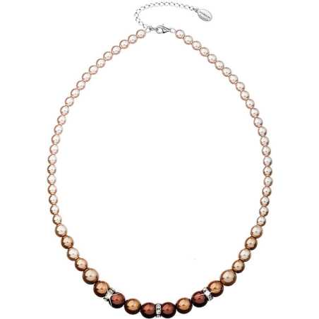 Náhrdelník s perlami 32005.3 brown Evolution Group