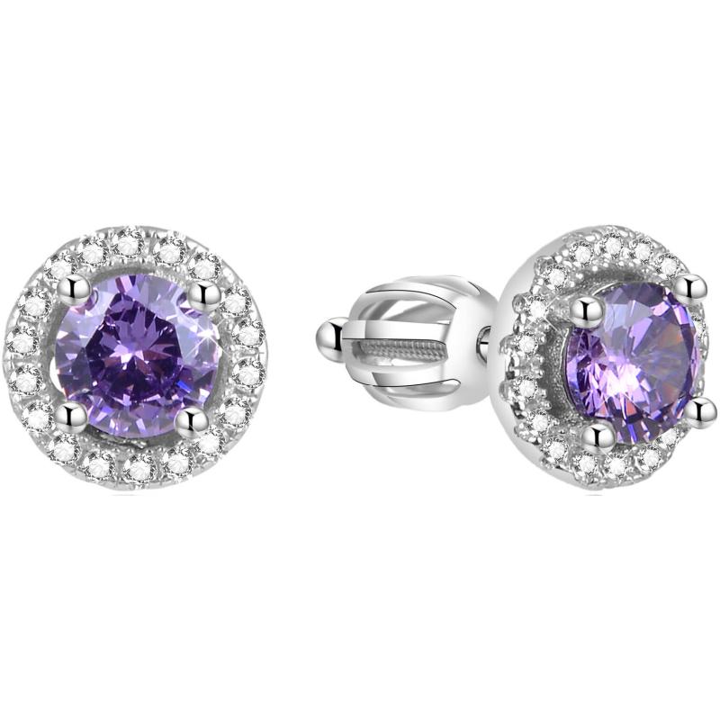 Stříbrné třpytivé náušnice AGUP1457S Beneto Stříbrné třpytivé náušnice AGUP1457S Beneto