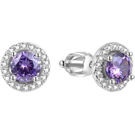 Stříbrné třpytivé náušnice AGUP1457S Beneto