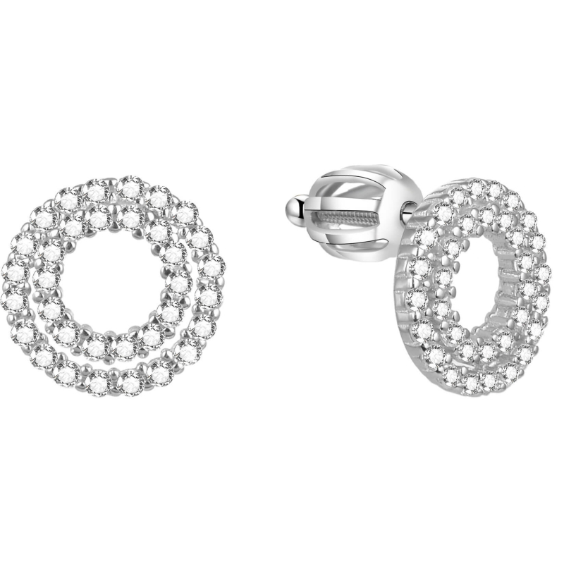 Stříbrné náušnice se zirkony AGUP1572S Beneto Stříbrné náušnice se zirkony AGUP1572S Beneto